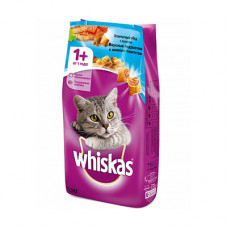 Whiskas корм для кошек Вкусные подушечки с нежным паштетом, аппетитный обед с лососем 1,9 кг