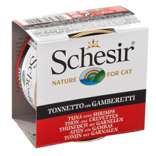 Консервы для кошек Schesir Tuna Shrimps (Тунец, креветки) 85 гр